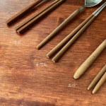 골든벨 메이플우드 로마 수저세트 한식 숟가락 젓가락 세트 스텐 나무 수저 : 셀러브랜드