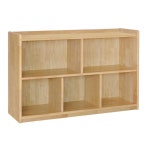 유치원 아이방 가구 원목 고무나무 5칸 2단 교구 정리 수납장 거실가구 : BOLBOL