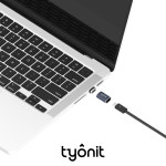 타이오닛 마그네틱 USB C 아답터 2세트, 40Gbps, 100WPD, 썬더볼트3/4지원 및 하위 USB 호환, 자석 C타입 젠더 : 타이오닛