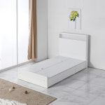 핸즈데코 1단 서랍 수납 LED 무드등 침대프레임 슈퍼싱글SS 화이트 단품 : 다원핸즈데코