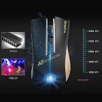 게이밍 게임용 광마우스 롤마우스 마우스 PC방 유선yza406 : 미미핑크