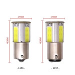 2pcs p21w bay15d ba15s P215W 1156 1157 led COB 12v 자동 브레이크 라이트 흰색 자동차 전구 후면 턴 신호 램프 주차 12v... 