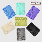 컬리독 강아지 고양이 빅 올인원 실리콘 슬로우 식기 매트 애견 급체방지 밥그릇 급여습관 : 컬리독