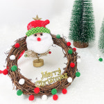 크리스마스 리스 만들기 겨울 트리 장식 소품 DIY 벽장식 폼폼이 산타리스 : 상상하랑