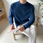 남자 데일리 스판 라운드 오버핏 니트 : 주식회사 로코비전