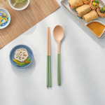 주주브바움 우드 수저세트 캠핑용 커트러리 도시락 나무 숟가락 젓가락 경량 : 프리베테이블