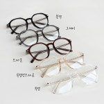 투명 뿔테안경 가벼운 오버사이즈 다각 원형 안경테 UV차단 : 아이러브안경