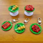 [키링/스마트톡] 가래떡 떡볶이 키링, 가래떡 떡볶이 그립톡 : 미니 미니밍