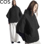 코스 후디드 여성 케이프 패딩 점퍼 블랙 1191100001 : 셀럽 마미