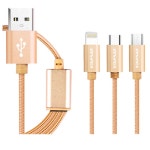 awei] 3in1 멀티 케이블 1.2m (CL-970) 골드 : 모엠오피스