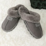 에버어그 UGG 수지 슬리퍼 겨울 호주 양모 양털 AS2031 체스넛 그레이 핑크 : 제이앤럭스