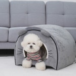 레드퍼피 베니아 하우스 그레이 점보대형 강아지 하우스 : 와와냥