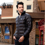 경량 구스다운 후드 패딩 가벼운 겨울 거위 따뜻한 데일리 블랙 아이스 800 퍼프 F8529/8530/8531 야외 운 재킷 남성용 구스 라이너... 