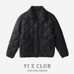 경량 구스다운 후드 패딩 가벼운 겨울 거위 따뜻한 데일리 Yi Z CLUB 90 화이트 구스 운 이아몬드 재킷 가, 여성용 대형 사이즈 제공 031... 