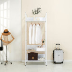 스틸 옷걸이 선반형 행거 드레스룸 철제 간이 옷장 스틸행거 3단 800 : 리퍼스