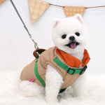 강아지 패딩 하네스 애견겨울옷 시즌4베이지 S : 나나네스토어