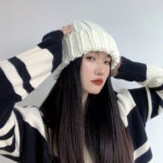 엠아이꽈배기니트비니(화이트)겨울모자 : 제이키밍