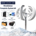 소형발전기 자가발전기 저소음 미니  고효율 수직 풍력 터빈 가정용 요트 농장 24V : 제이제이러브유