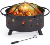 캠핑 화목 난로 장작 화로대  Chimeneas-야외 벽난로 농촌 바베큐 랙 마당 히터 다목적 숯불 난방 스토브 모닥불 : 스타리비