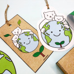 지구 환경 만들기 5세트 재활용 분리수거 북아트 부채 에코백 책갈피 엽서 미술 교구 도안 : 에코북 EchoBook