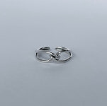[무배] 실버925 심플 꼬임 매듭 오픈 반지 : 블링바이비