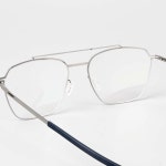 아이씨베를린 포니엔테 크롬 실버 보잉 투브릿지 오버사이즈 메탈 초경량 안경테 : GLASSCODE3927