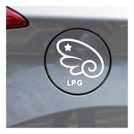 천사날개 LPG 우측 주유구스티커 화이트 차량용스티커 : 스윗딜