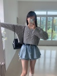 [울혼방 꽈배기 브이넥nt] 울소재 스웨터니트 : 아리코
