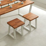 HDZ42A 400 원목 스틸 1인 스툴 체어 멀바우 : 히트가구