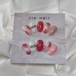 가을컬러 6종 마블 수제네일팁 : 진네일-jinnail