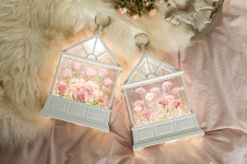 허니상점 투명 하우스 플라워 워터볼 오르골 까페장식 /2type : 허니 상점