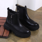 여성 여자 통굽 플랫 단화 페니 로퍼 구두 청키 워커 정장화 플랫슈즈 레더 J0448 : 슈앤필