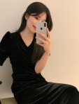 (당일출고)디어문 벨벳 원피스 : 앤무드.N-mood