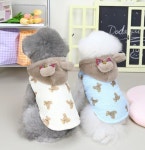 [펫 후크] 강아지 애견 겨울 따뜻한 기모곰돌이 방한패딩  2컬러 커플룩 : 펫 후크