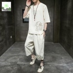 남성 개량 사계절 린넨 절복 계량 삼베옷 한복 : HILLZO-LYU2