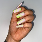 베뉴네일 네온 웨이브 스퀘어 네일팁 : BENEW NAIL