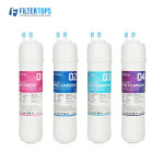 고품질 언더싱크 정수기 필터 세트 나노양전하막 노로바이러스 대장균 살균 한방향 전체세트 FTN-1000 교체필터 : 필터탑스