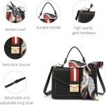 여성용 Scarleton 핸드백 지갑 크로스바디 백 스카프가 달린 탑 핸들 숄더백 H2065 : 모모스토리마켓