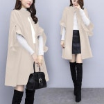 여성케이프코트 망토 키작녀 모직 모임 파티 망또 울 코트 빅사이즈 : seller17