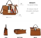 여성용 Scarleton 핸드백 지갑 크로스바디 백 스카프가 달린 탑 핸들 숄더백 H2065 : 모모스토리마켓