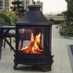 대형 장작화로대 고기그릴겸용 야외 캠핑 마당 감성화로 : 유닝