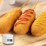 물맷돌 푸드킹 옛날핫도그 600g x 20봉 총100개 대용량 휴게소 푸드트럭 분식 : 무바라