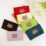직사각자수 미니파우치 전통 예쁜 다용도 파우치 외국인선물 한국기념품 : 박씨상방 스토어