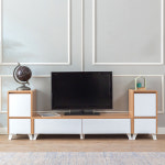 1800 텔레비전 템바보드 거실장 낮은거실장 모던인테리어 티비다이 TV장식장 : 리퍼스