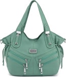 여성용 스칼렛 지갑 탑 핸들 호보 토트 백 인조 가죽 사첼 숄더 라지 H1476 : 모모스토리마켓