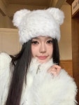 인조 모피 자켓 곰 귀 토끼 모자 가을 겨울 여운 플러시 바오 터우 따뜻 : 터키시골총각