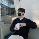 남자카라니트 머슬핏 카라티 남성 캐주얼 니트 넥 풀오버 가벼운 럭셔리 레저 롱팔 가을 겨울 : 마이웨이72