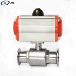 공압 엑츄레이터 밸브 서스 볼 벨브 식품 고온 클램프 SUS304 19척 50.5 AT52 : E브로킹