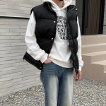 오버핏 웰론패딩조끼 남자패딩조끼 : 구오룸