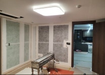 LX실크벽지 시공상품 45평형 아파트 지아벽지 도배상품 전주에코시티더샵2차C타입 인테리어 : 벽지색상